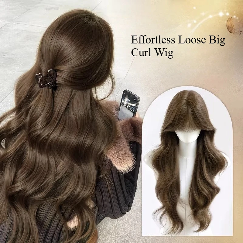 

Натуральный синтетический парик для женщин с добавленным объемом, высокой макушкой, невидимой конструкцией для полного покрытия головы и крупными волнистыми локонами.