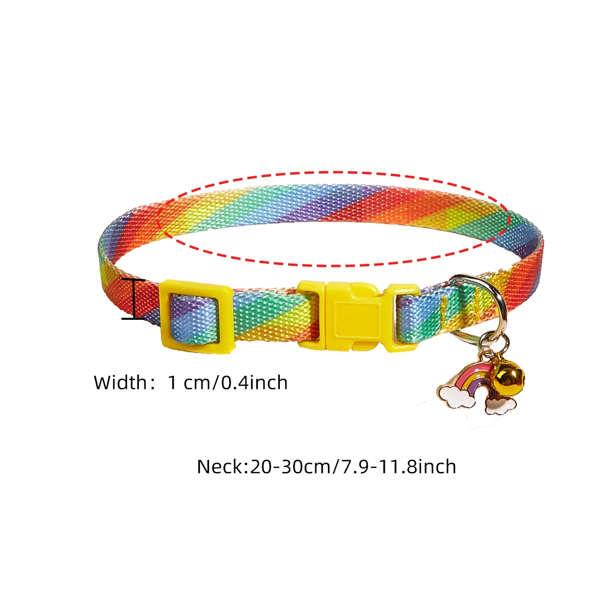 Nur süßes Katzenhalsband für Kätzchen und Welpen, Haustierhalsband mit Anhänger, Glocken, bedrucktem Muster, trendigem, verstellbarem, dekorativem Halsring – Detail 2