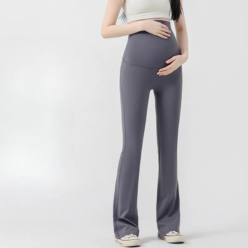 Pregnant Women Yoga Flared Pants Summer Thin Wear Casual Thin Shark Pants Spring and Summer New Maternity Pants