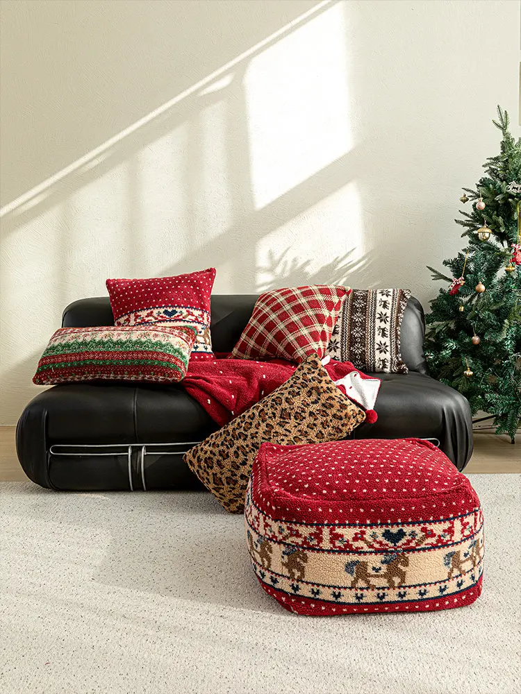 

Декоративная подушка Cisas в клетку с леопардовым принтом, квадратная, для дивана, для создания праздничной атмосферы