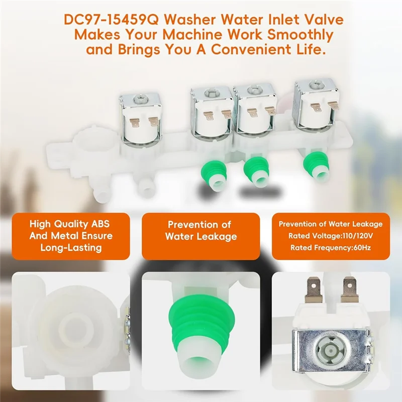ABNP DC97-15459Q Впускной клапан для воды в стиральной машине для ремонта деталей стиральной машины Замена утечки воды WA51A5505AC