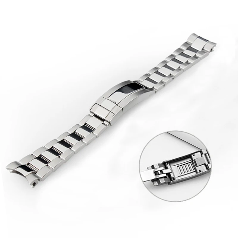 Watch Bands For Relox SUB DAYTONA Men Glide Lock Clasp Watch Strap 20mm 21mm 904L Stainless Steel Explorer 2 Watch Bracelet