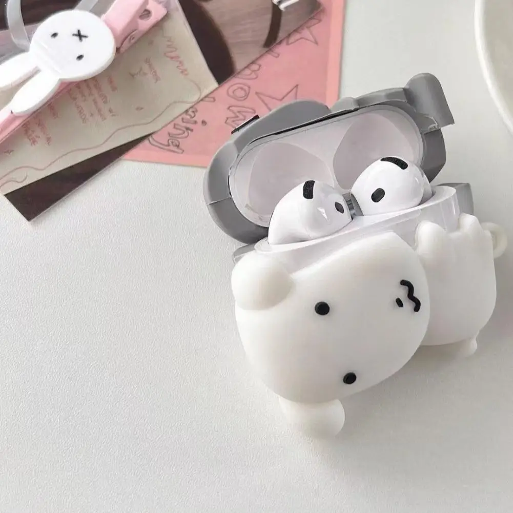 3D Cute Cartoon Dog Cat Hug Case for AirPods Pro 2 3 4 Silicone Wireless Earphone Protective Cover for AirPod Pro Case