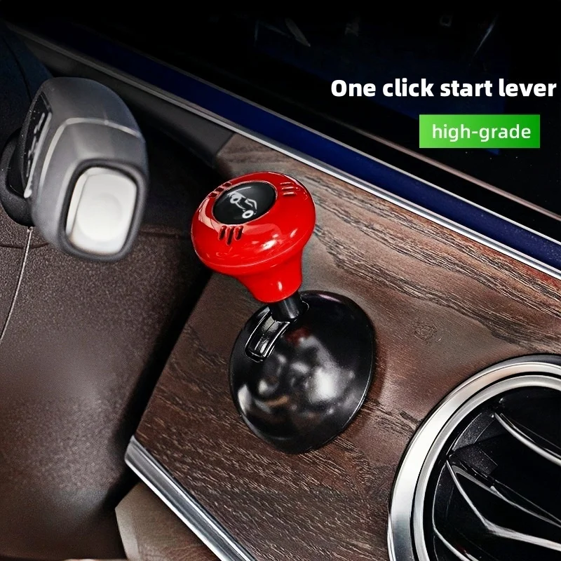 Luxury Metal Push-to-Start Button Cover for Car, Engine Start/Stop Joystick, Ball-bar Starter Cover for Decorative Accessories