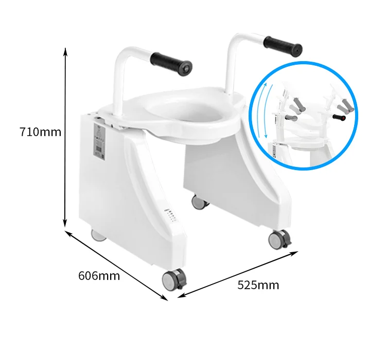 

Hot Selling Adjustable Folding Commode Toilet Chair Patient Toilet Chair for Elderly