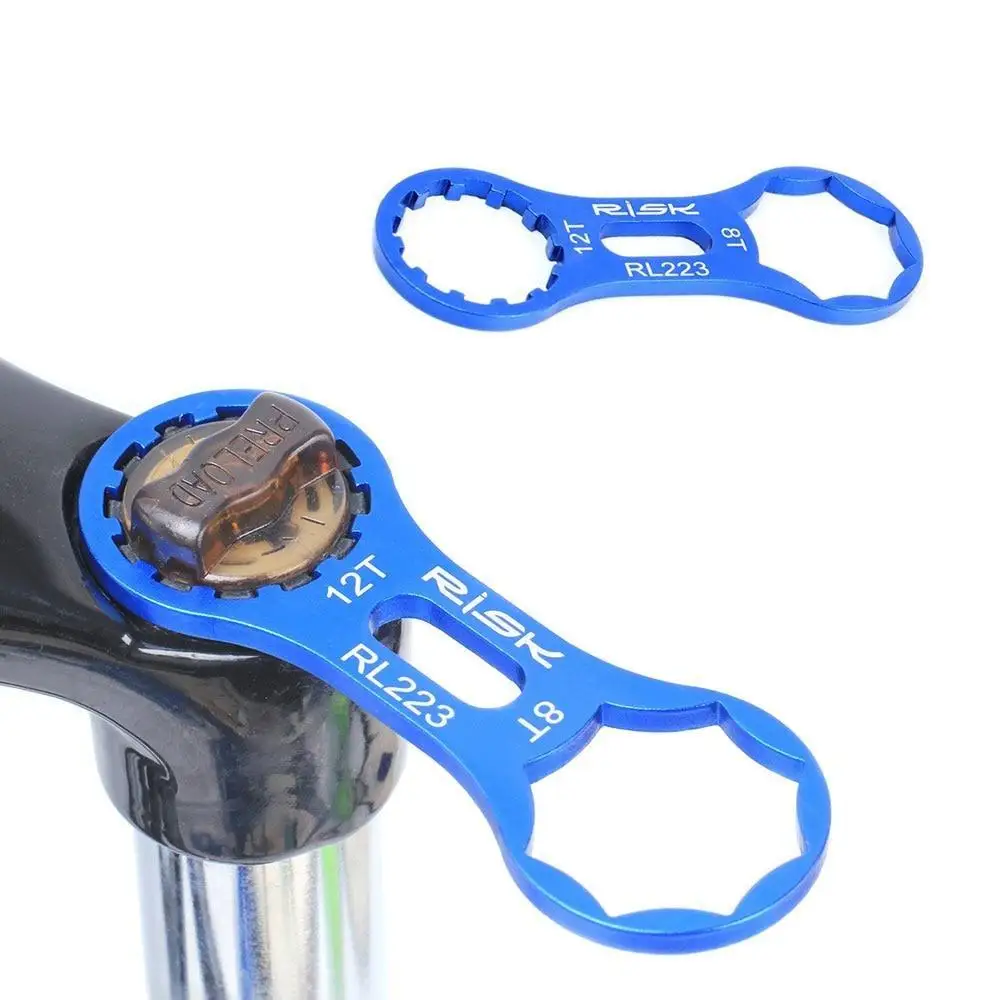 1/2 Peças Ferramenta de Reparo de Garfo Dianteiro de Bicicleta em Alumínio para XCR/XCT/XCM/RST MTB, Chave de Tampa de Garfo Dianteiro e Ferramentas de Desmontagem