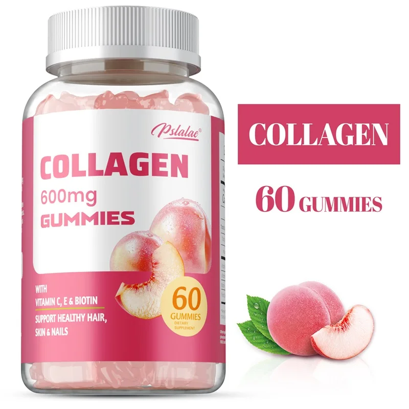 

Collagen Gummies 600mg - Brighten Skin Tone, Reduce Spots, Promotes Collagen Production, Improves Energy, Non-GMO
