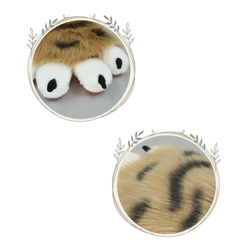 49MF Teenagers Winter Mittens Cartoon Paw Thicken Soft Mittens Windproof