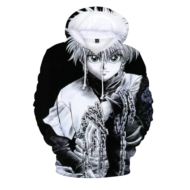 

Новинка 2024, 3D толстовки с аниме Hunter X Hunter Killua Zoldyck, мужские/женские крутые толстовки, Детская толстовка, пуловер для подростков, одежда для косплея