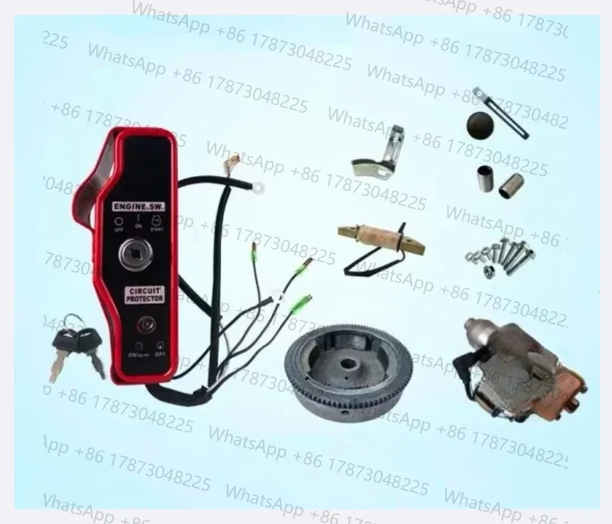 Calidad Superior! Kit de Reconstrucción de Arranque Eléctrico (Incluye) Motor de arranque/vehiculo de inercia, bobina, etc. para motor 173F/177F/GX240/GX270 de 8~9HP