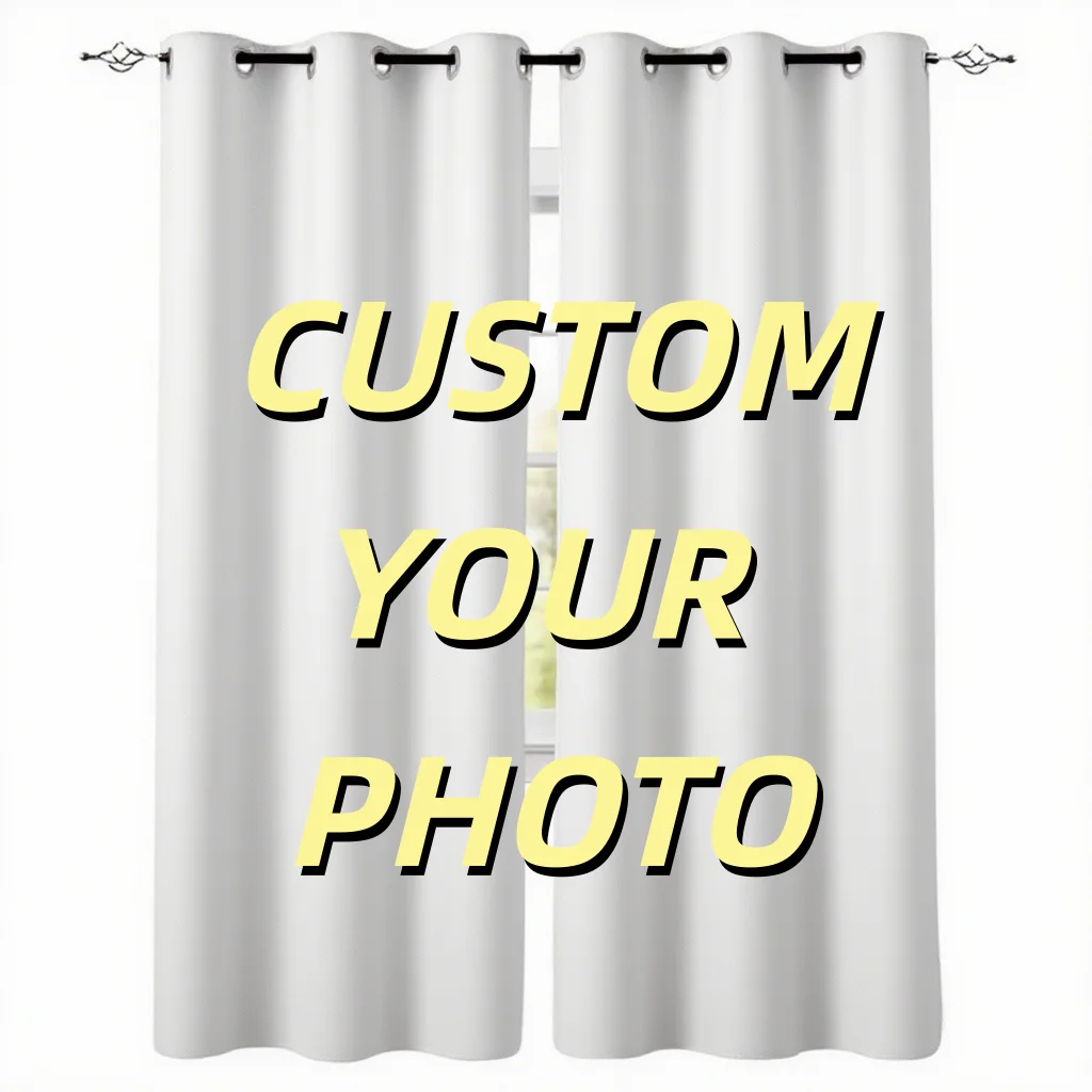 Customized Photo Window Curtains Valance Outdoor Kitchen Drapes Window Treatment Ideas Window Personalized Home Decor