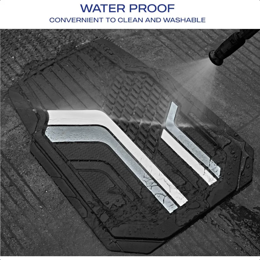 Heavy Duty Rubber Car Floor MatsDual Colo Floor Mats All Weather Car Mats Waterproof Trim To Fit Universal Floor Liner Car Acco