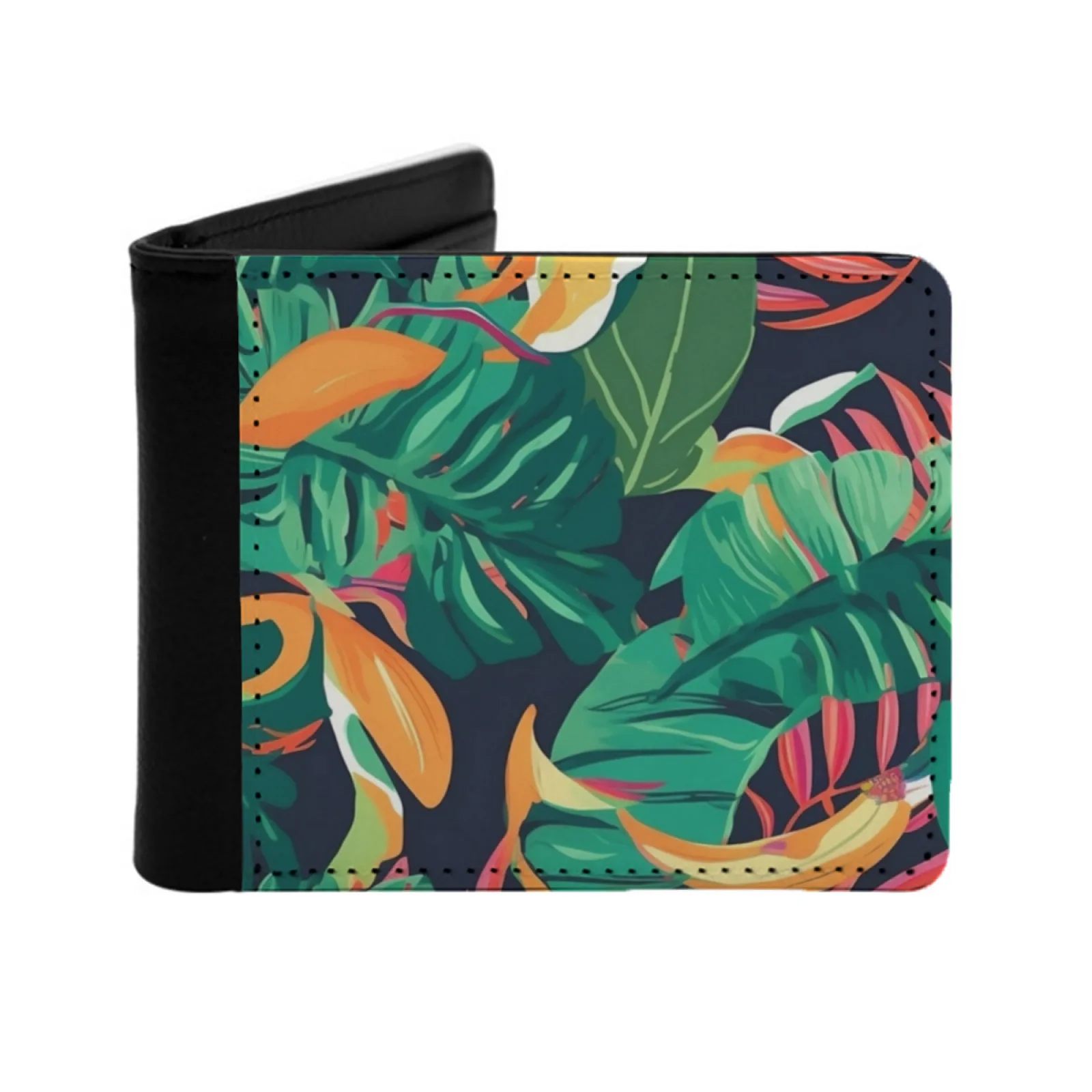 Tropicana Paradise New Print Wallet Short Men Wallets Credit Card Holder Purses Tropical Exotic Pattern Ambiance Beachy Island