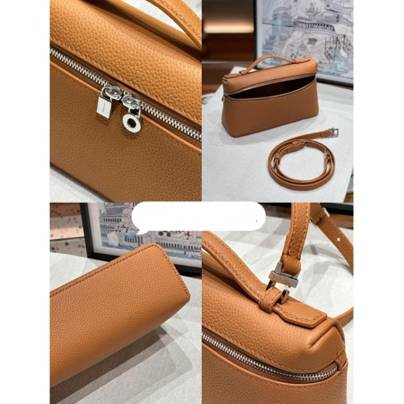 2024 Luxury Handbag and Purse LP19 Lunch Box Bag Ladies\' High Quality One Shoulder Crossbody Bag Simple Makeup Box Bag for Women