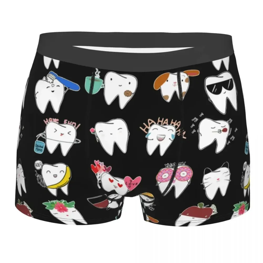 

Men Teeth Underwear Dentist Dentistry Dental Hygienist Novelty Boxer Briefs Shorts Panties Male Polyester Underpants S-XXL