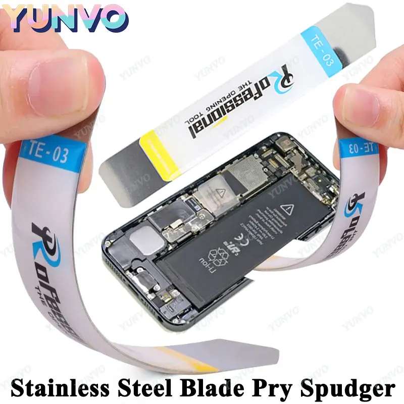 Opening Repair Tool Kit Metal Flat Pry Bars Flexible Spudger Blades Mobile Phone Screen Glue Removal Pry Tools For Cellphone