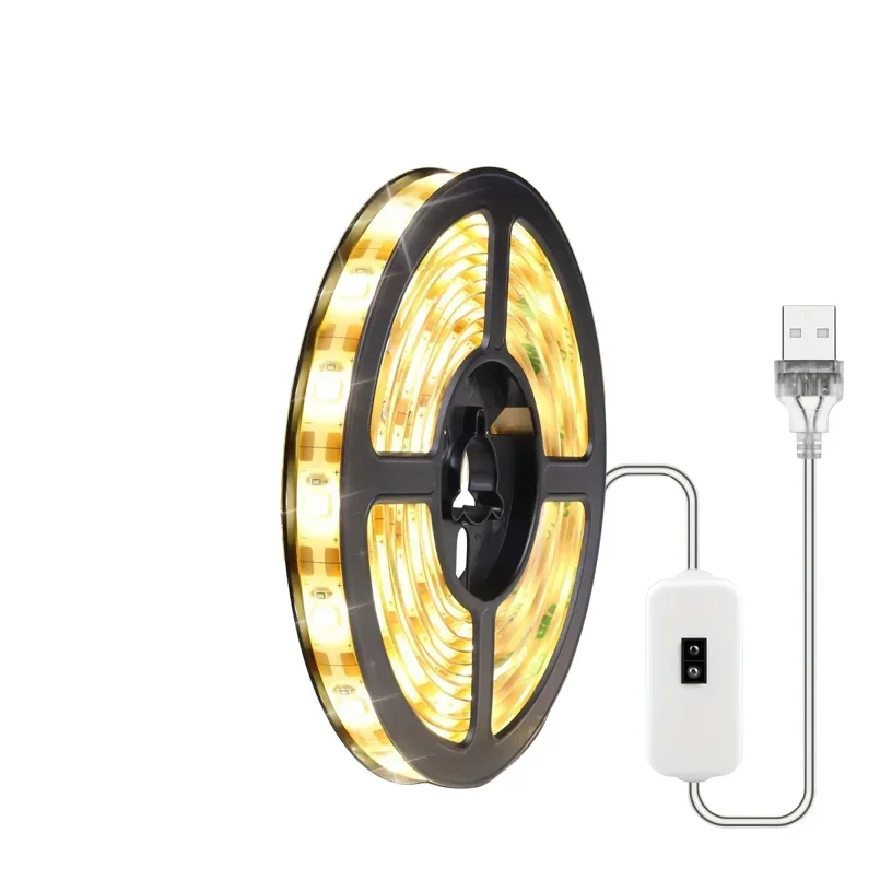 أضواء شريط LED USB مع جهاز استشعار مسح يدوي ، إضاءة حركة غرفة النوم ، ديكور غرفة الديكور ، ضوء صندوق الأحذية ، خزانة ملابس المعيشة ، 5 فولت