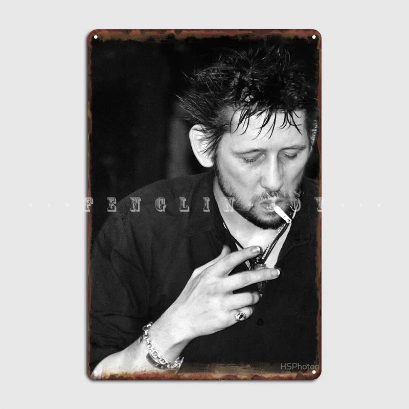 Shane Macgowan Smoking Metal Sign Club Party Club Bar Personalized Plaques Tin Sign Poster