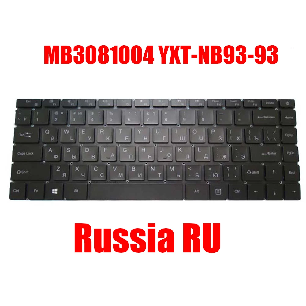 ロシアのロシアのノートパソコンのキーボード,バックライト付き,青,黒,銀,mb3081004,YXT-NB93-93,新品