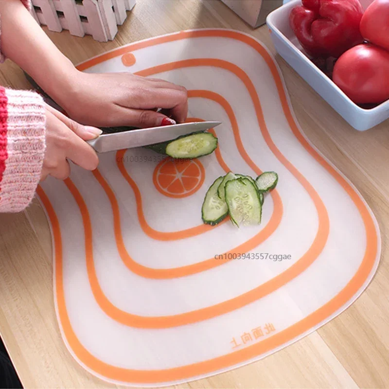 Kitchen Plastic Transparent Cutting Board Non-slip Vegetable Meat Cutting Board Flexible Chopping Block Kitchen Accessories