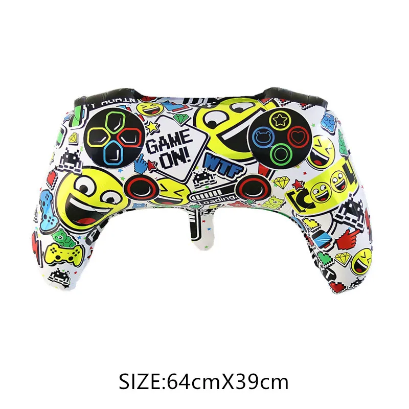 New Game Theme Controller Shape Aluminum Film Balloon Kids Birthday Party Internet Café Decoration Internet Café Photo Props