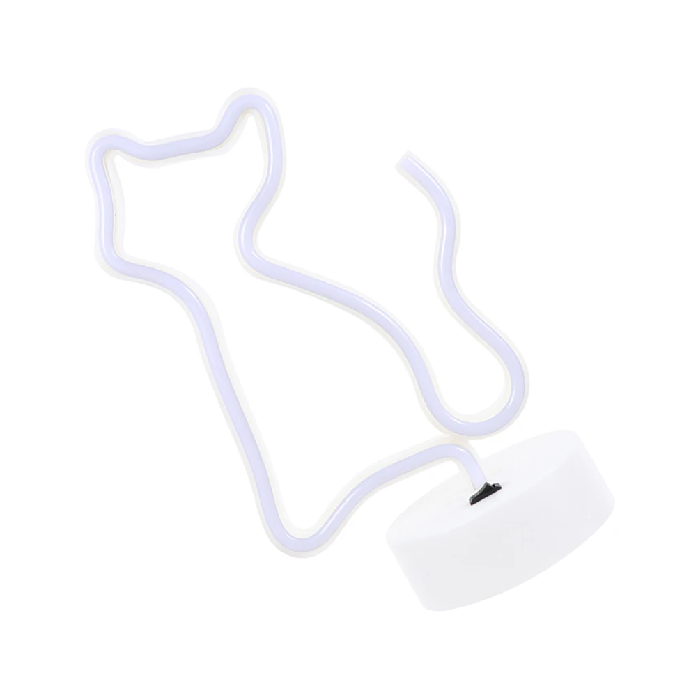 

1set Pink Bedroom LED Night Party Led Night Atmosphere Lamp Cat Home Decor Shape Photo Neon Light Neon Light Practical