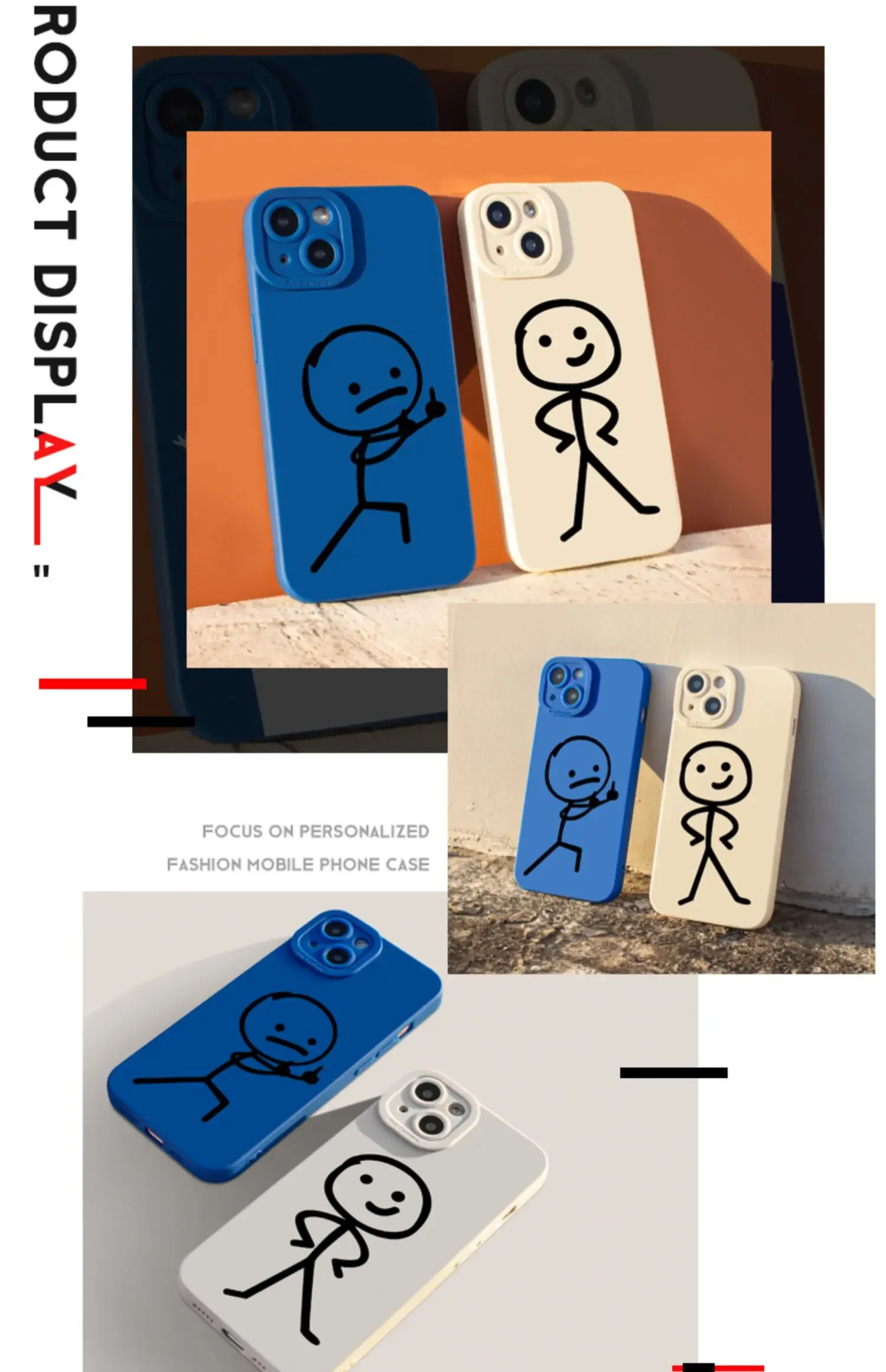 Cute Cartoon Matchman Matte Silicone Phone Case For iPhone 16 11 12 13 14 15 Pro Max XR XS X 7 8 Plus SE 2020 Soft Back Cover