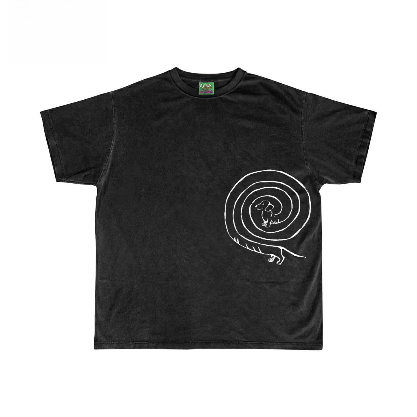 

JHYQ Unisex American Washed Short Sleeve T-shirt Interesting Soul Fashion Brand Small Crowd Clothing Accessory Belt Hat Scarf