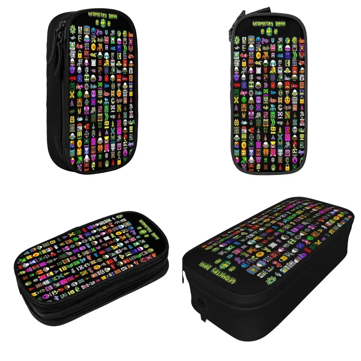 

Geometry Dash Game Music Pencil Case Creative Geometric Dash Pen Box Bag Girls Boys Big Capacity School Cosmetic Pencilcases
