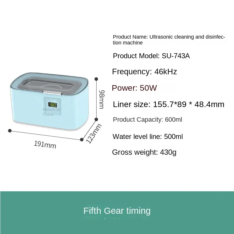 

Household 220v Ultrasonic Cleaning Machine, Glasses Washing Machine, Dental Case, Jewelry, Watch Cleaner, Contact Lens Cleaner