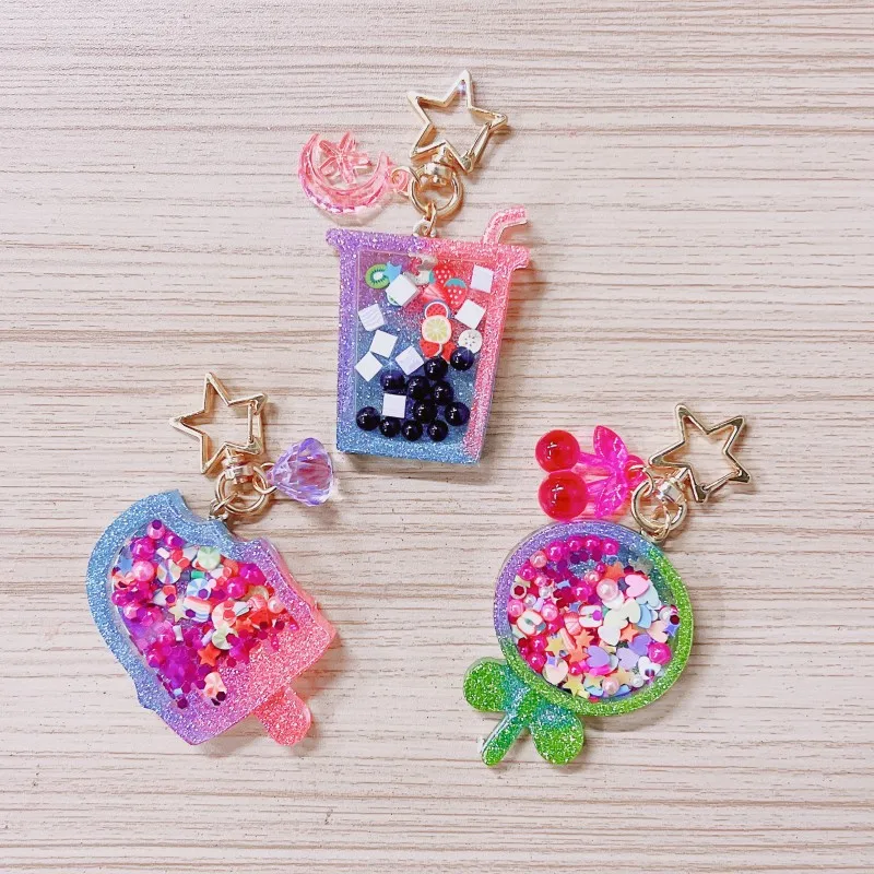 Kit Artigianale in Resina Epossidica Fai-da-Te - Ciondoli per Portachiavi e Giocattoli Sospesi con Effetto Scintillante per Progetti Creativi Fatti a Mano