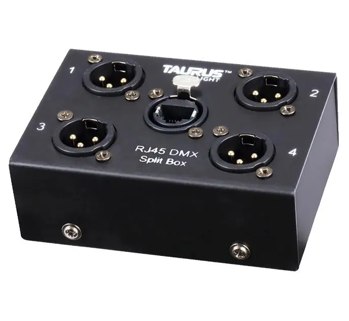 RJ45 DMX Split Box XLR Male for DMX Artnet / Ethernet Applications.