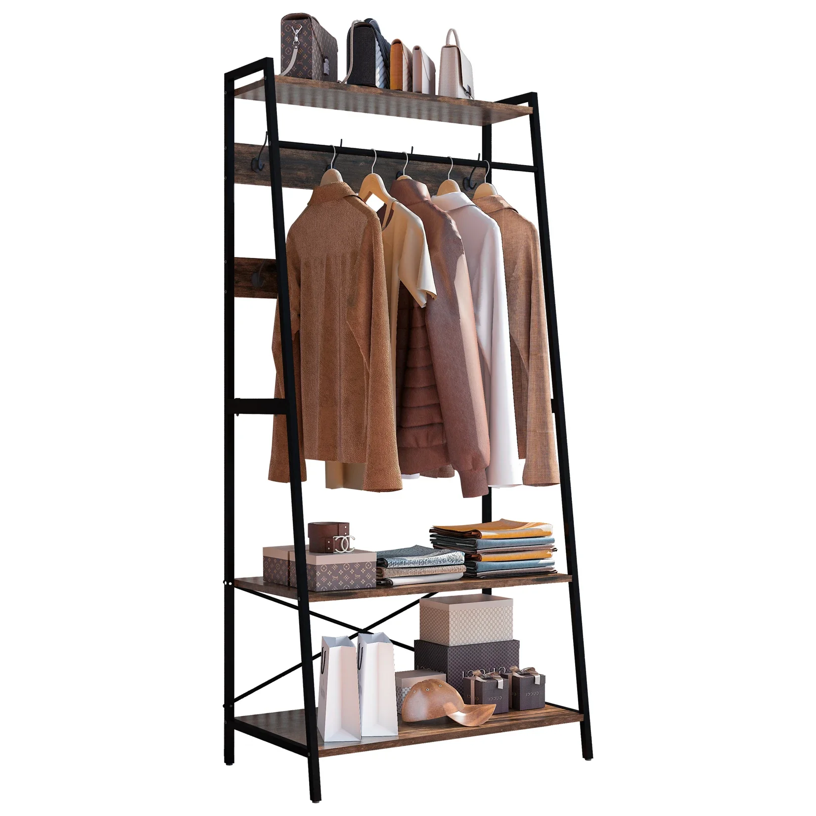 Heavy Duty Large Metal Clothes Rail Storage Garment Shelf Hanging Display Stand Rack