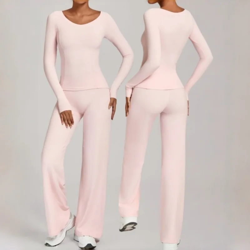 

Women's Versatile Yoga Set for Autumn Winter Quick Drying Comfortable Slim Fit High Waist Fitness Set Outdoor Running Sportswear