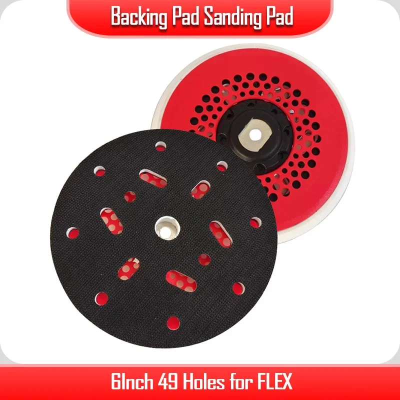 

Подложка, шлифовальная подушечка, 6 дюймов, 49 отверстий, универсальные аксессуары для электрической наждачной бумаги FLEX