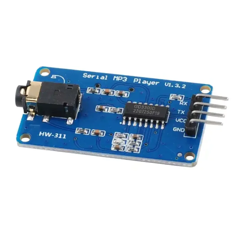 MP3 Music Player Module YX6300 UART TTL Serial SDHC Player for Electronics DIY Projects, 3.2-5.2V Compatibility