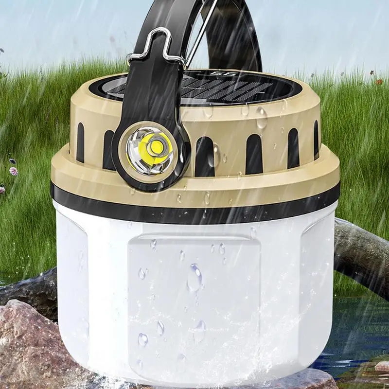 

Outdoor Tent Lamp Camping Solar Lights Flashlight 4 Lighting Modes Adjustable Camping Lamp Emergency Lights For Camping Fishing
