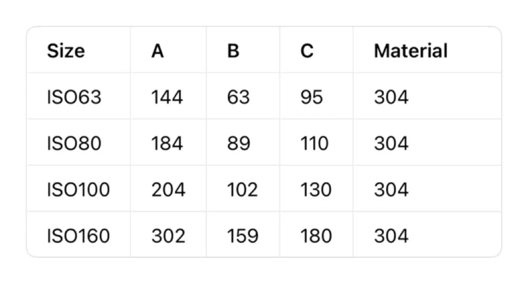 

ISO63/80/100/160 vacuum four-way, quick installation of equal diameter positive four-way flange, 304 stainless steel.