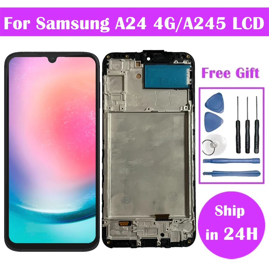 incell Pantalla For Samsung A24 4G A245 SM-A245F SM-A245F/DS LCD Display With Touch Screen Digitizer Assembly Replacement Parts