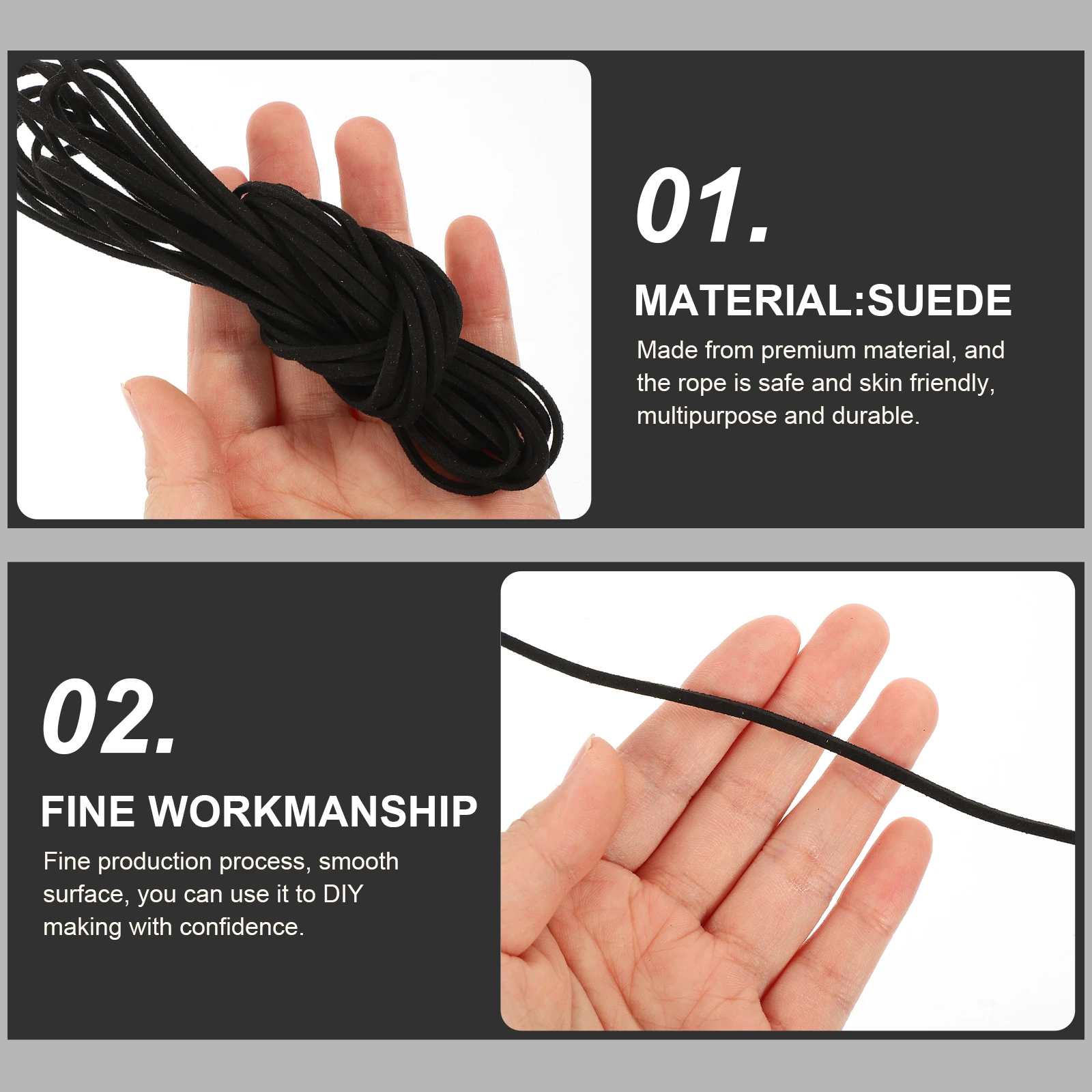 

1Set Vintage DIY Jewelry Making Straps Premium Suede Cord Necklace Bracelet Pendant DIY Beading String Ropes Neck Pendant Cord