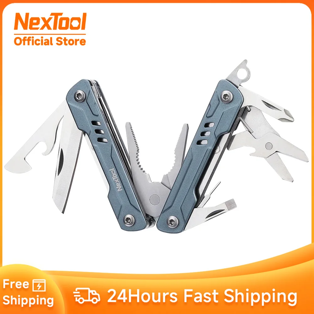 

NexTool Mini Sailor 11-In-1 Outdoor Multi Tool Pocket Knife Folding Pliers Tools Wire Cutters EDC Card Pin Screwdriver Scissors