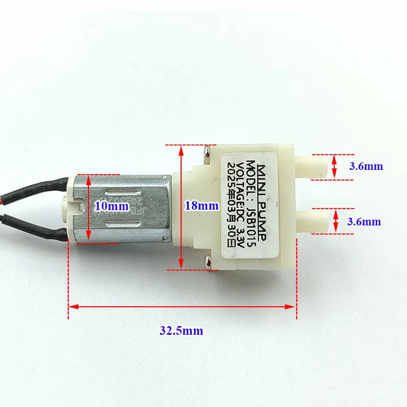 JSB1015 DC 3V 3.3V 3.7V Small Mini M20 Motor Diaphragm Pump Self-priming Suction Water Pump for Sweeper Robot Monitor