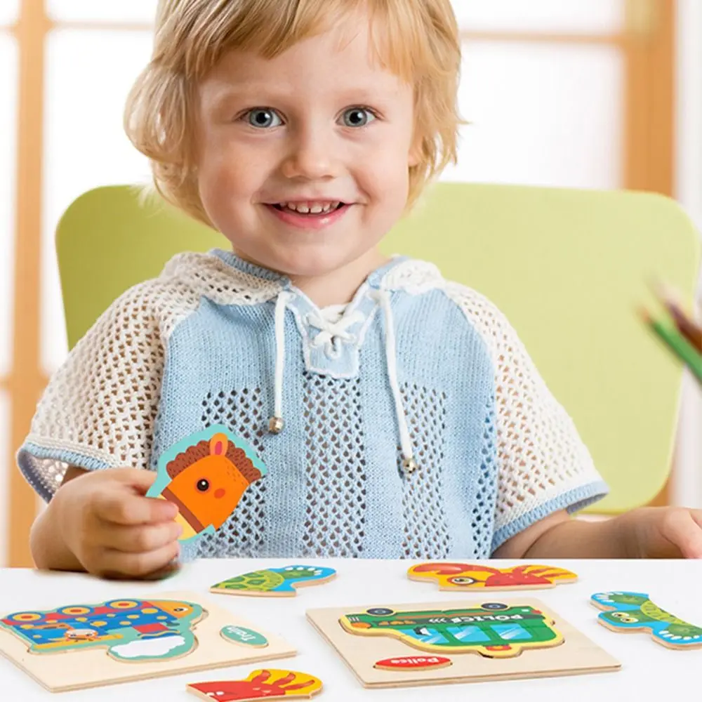 Rompecabezas de animales 3D de madera, rompecabezas de múltiples temas, rompecabezas de madera 3D, juego de inteligencia, rompecabezas, juego interactivo, regalos para niños