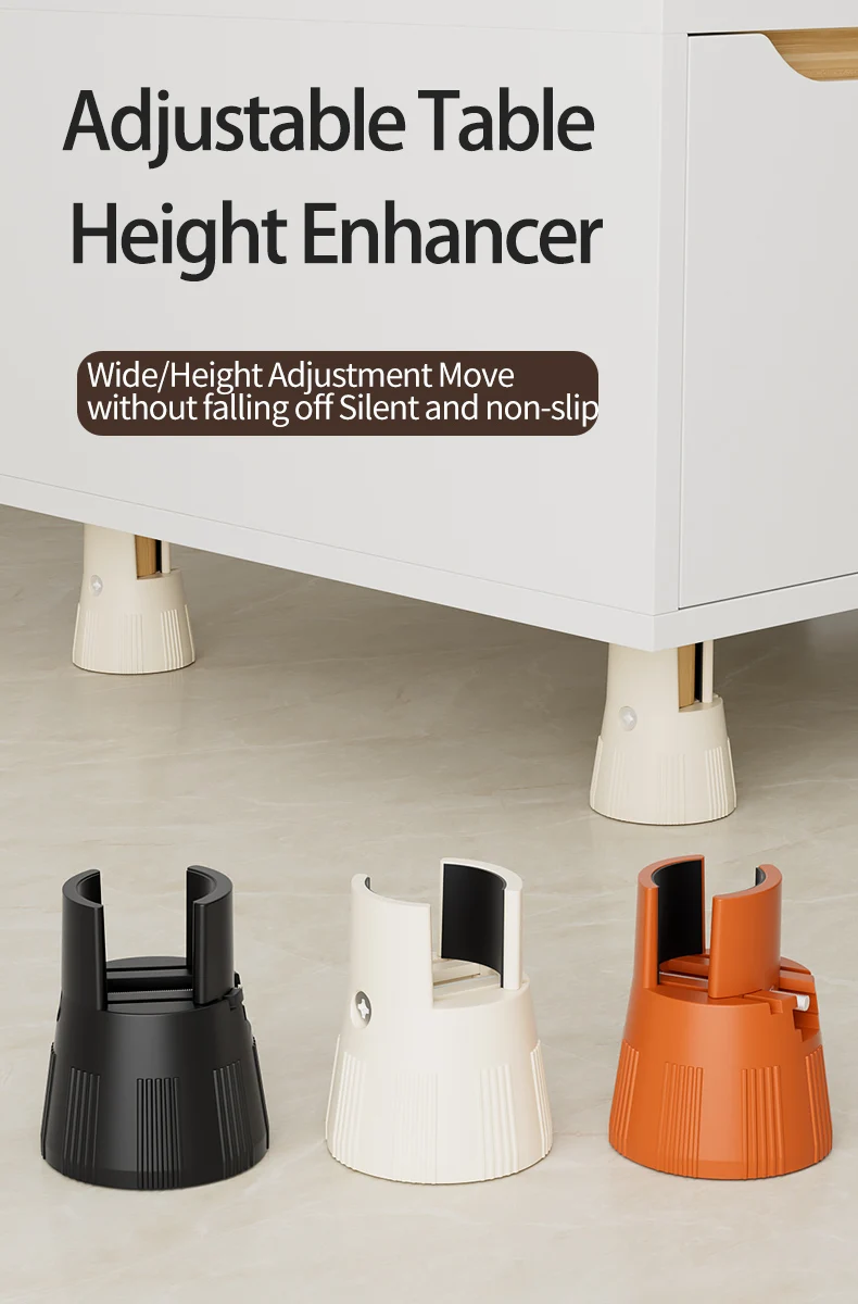 Adjustable Splint-Type Furniture Protection Pads: Moisture-Proof, Shockproof; Fit Table/Chair/Stool Legs, Heightens