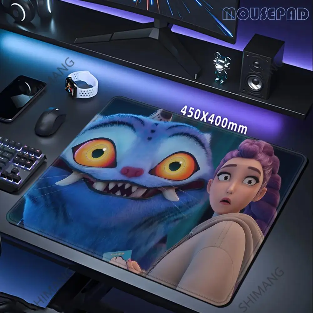 

HOT Movie KPop Demon Hunters Mousepad Small LockEdge Mouse Pad For Gamers Computer Desk Pad Rectangular Anti-slip Rubber