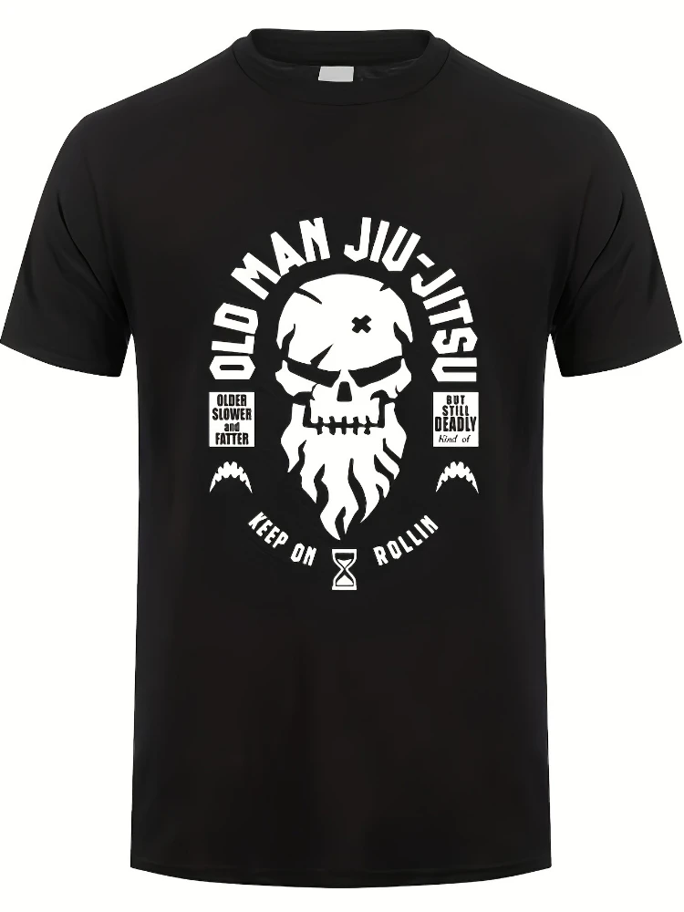 

Brazilian Jiu-Jitsu Training-Keep On Rolling Martial Arts design-100% cotton O-neck short sleeve casual printed men's T-shirt.