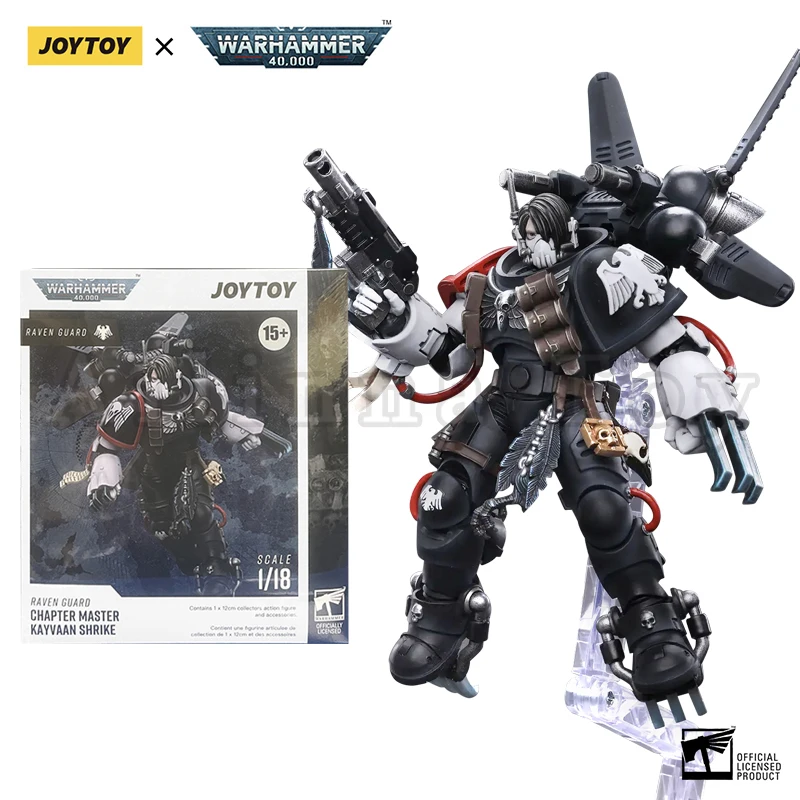 JOYTOY 1/18 Figurka akcji 40K Raven Guard Chapter Master Kayvaan Shrike Kolekcja anime Model wojskowy