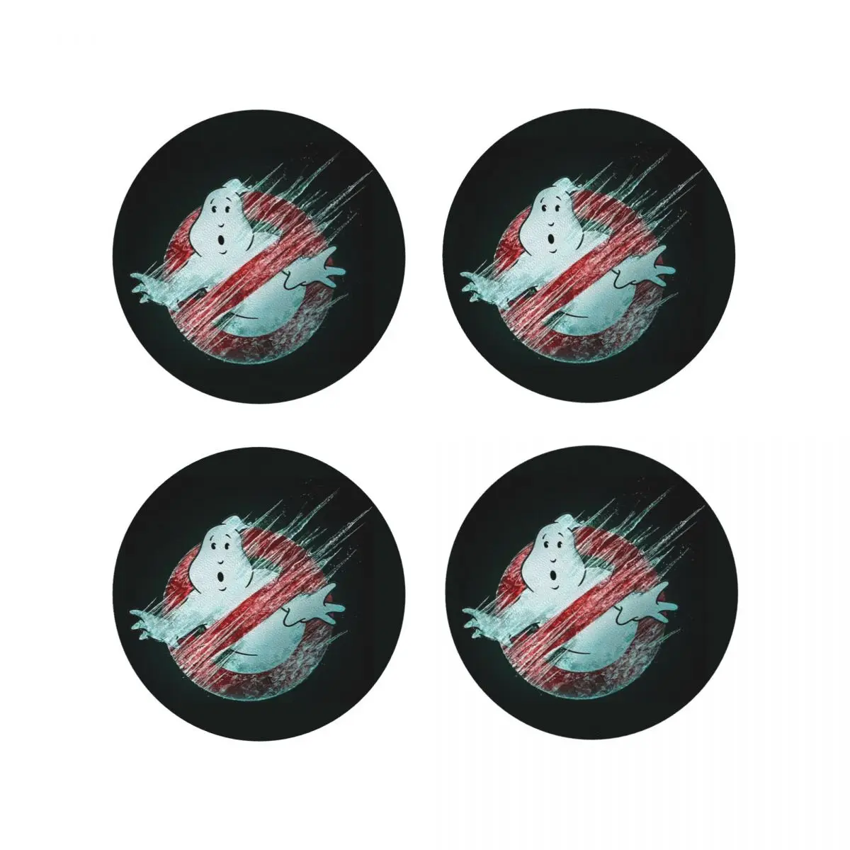 

Охотники за привидениями, подставки, кухонные салфетки, водонепроницаемые изоляционные коврики для чашек, кофейные коврики для декора, домашняя посуда, подушечки из 4 шт.