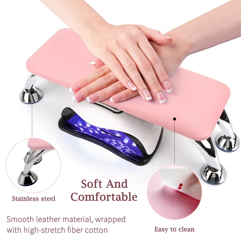 Nail Art Hand Pillow Microfiber Leather Nail Hand Rest Cushion Soft Hand Pillow Footstool Detachable Nail Art Manicure Rest Pad