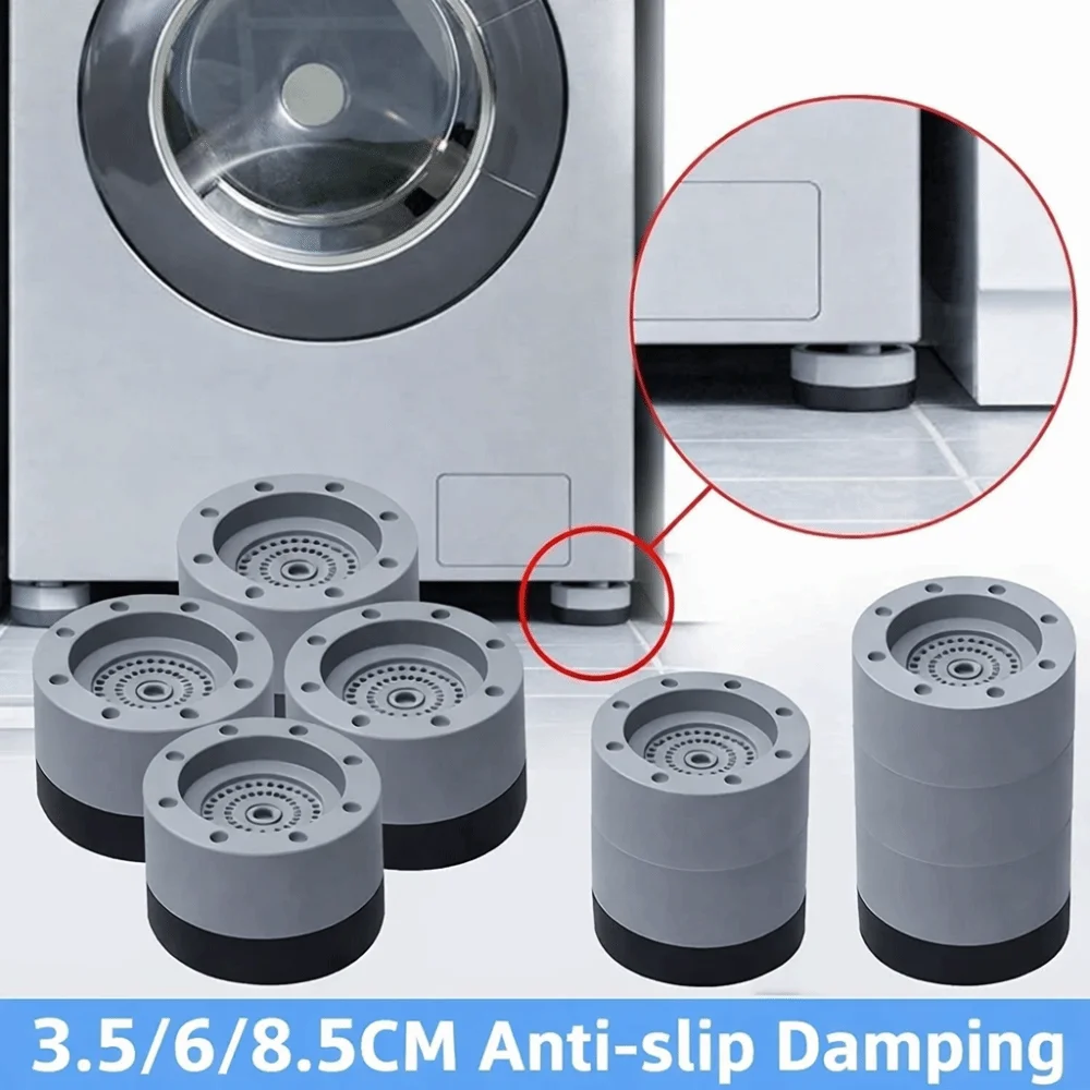 4Pcs Anti Slip Washer Anti Vibration Feet Pad Shock-absorbing Heightening Washing Machine Foot Pad Silent Dampers